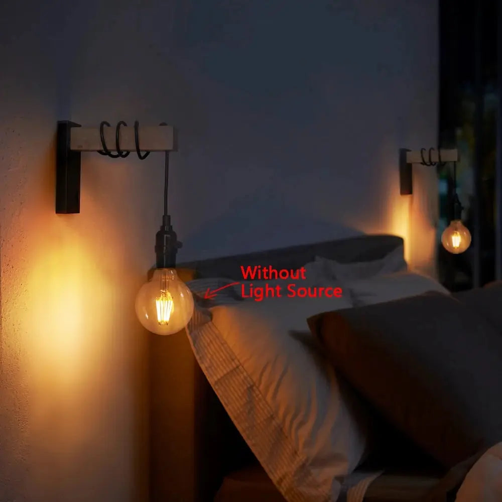 Retro Wood LED Wall Lamp for Stylish Home Decor - Smarsty