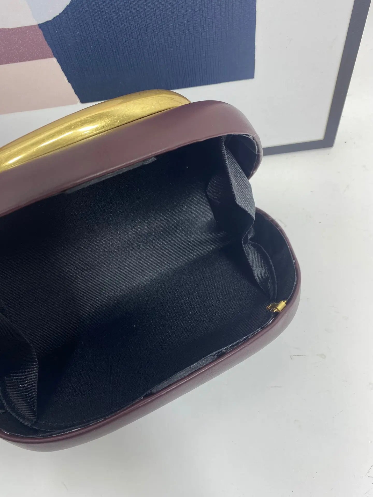 Luxurious Gold Clutch Evening Bag With Box Chain Strap - Smarsty