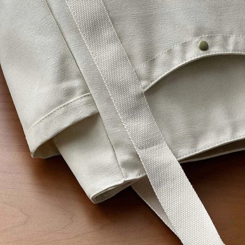 Large Capacity Canvas Tote Shoulder Bag For Work College - Smarsty
