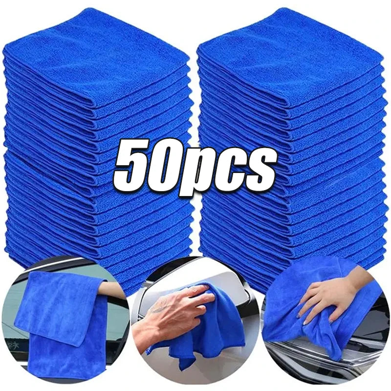 10Pcs Microfiber Towels Car Wash Drying Cloth Towel Household Cleaning Cloths Auto Detailing Polishing Cloth Home Clean Tools - Smarsty