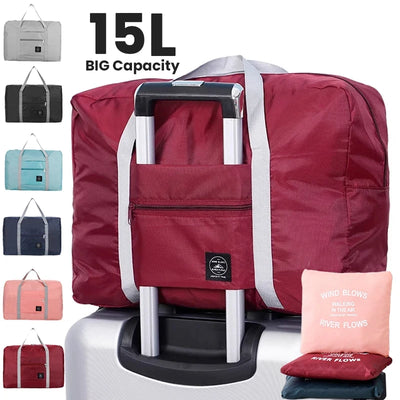 Foldable Travel Duffel Bag Carry on Lightweight Spacious - Smarsty
