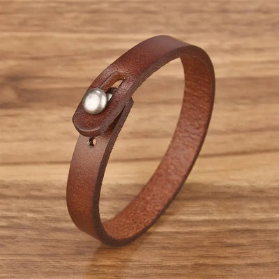 Vintage Genuine Leather Wrap Bracelet Durable Punk Wristband - Smarsty