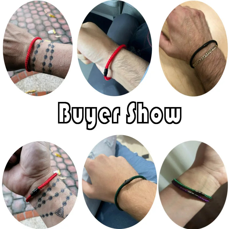 Grade A Keel Rope Bracelet Men Femme Lucky Red Thread Braclet Attract Mirco Magentic Couple Braslet Wealth Prosperity Brazalete - Smarsty