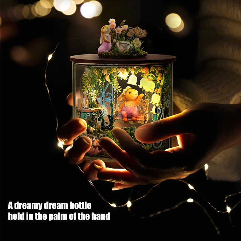 Mini DIY Kit For Doll House Making And Assembling Room Models Toys Home And Bedroom Decorations With Furniture Wooden Crafts by Smarsty