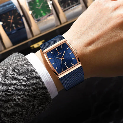 Men's Waterproof Quartz Watch with Luminous Date Feature - Smarsty