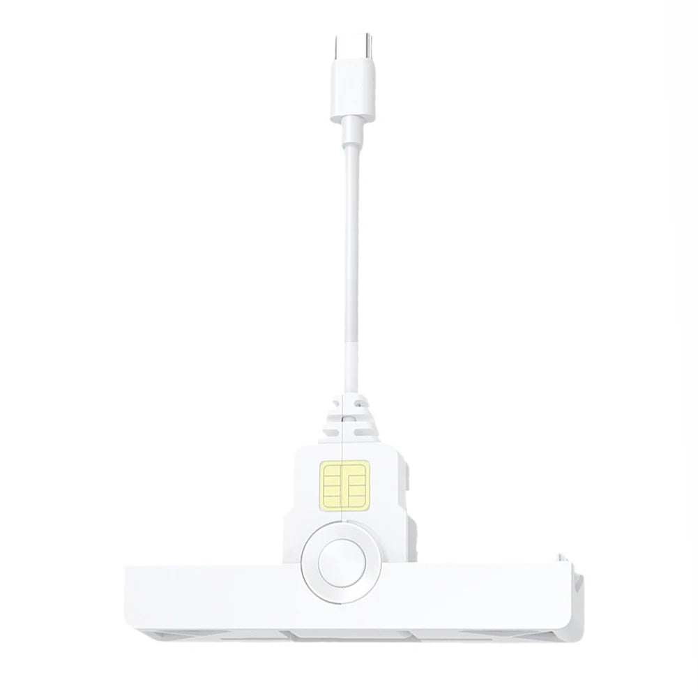 USB2.0/Type-C Smart Card Reader Foldable Common Access Card Reader CAC Reader Compatible for Windows/ OS/Android