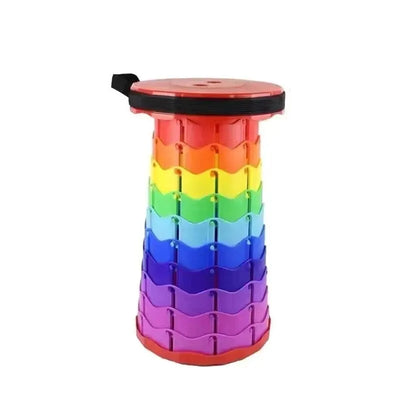 Folding Stool Outdoor Portable Chair Retractable Adjustable Bench Camping, Fishing Multi-scene Applicable by Smarsty