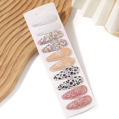 10 Pcs Cotton Alloy Hair Clips for Kids - Smarsty