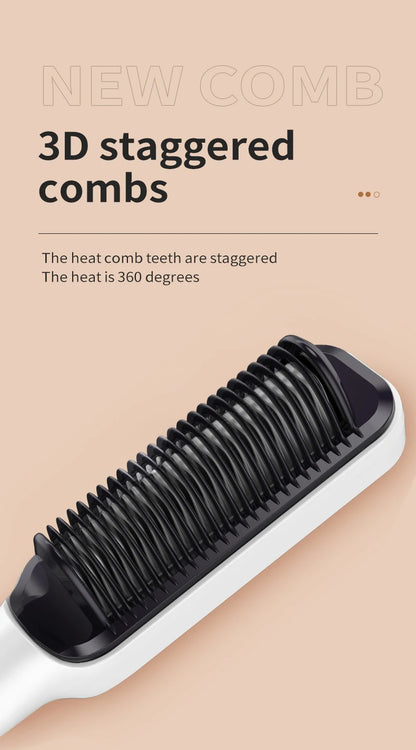 Electric Hot Comb Quick Hair Straightener with Anti-Scalding Feature - Smarsty
