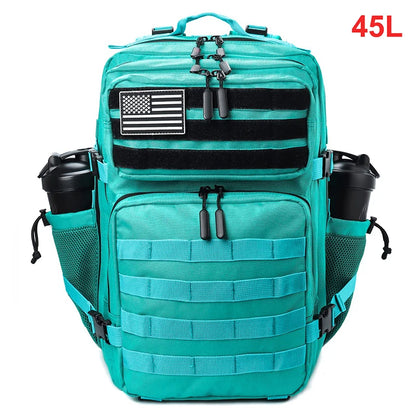 45L Tactical Backpack Men Outdoor Waterproof Sports Travel Gym Hiking Bug Out Bag Military Camping Hunting Survival Rucksack - Smarsty