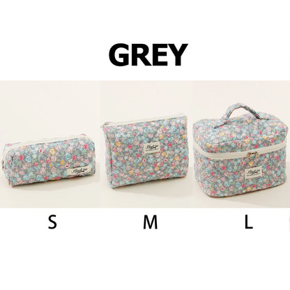 1pcs Cute Quilted Cotton Makeup Bag Women Zipper Cosmetic Organizer Cloth Handbag Box Shape Portable Toiletry Case for Girls - Smarsty