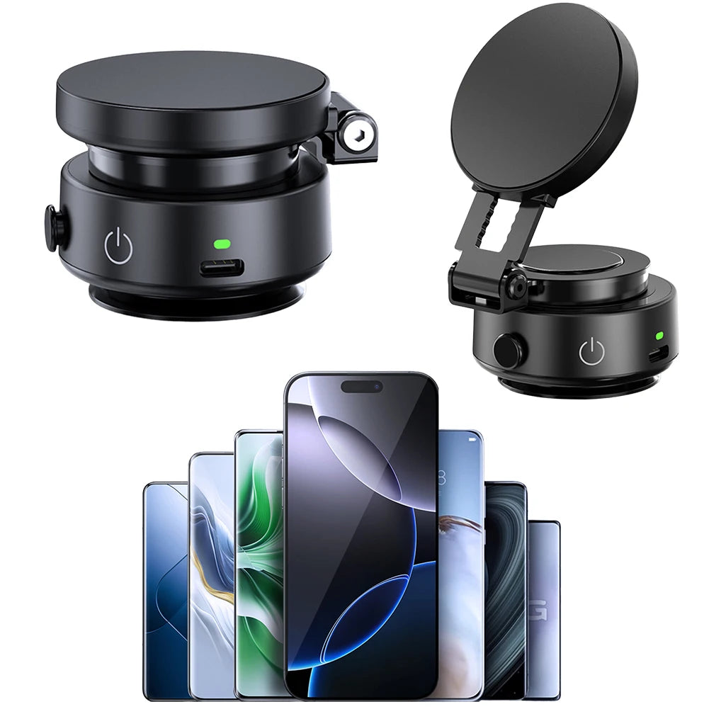 For Magsafe Magnetic Vacuum Car Phone Holder 360° Rotatable Folding Intelligent Car Mount Magnetic Car Stable Holder for iPhone