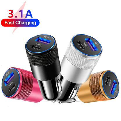 USB Type C Car Charger With Fast Charging For Phones - Smarsty