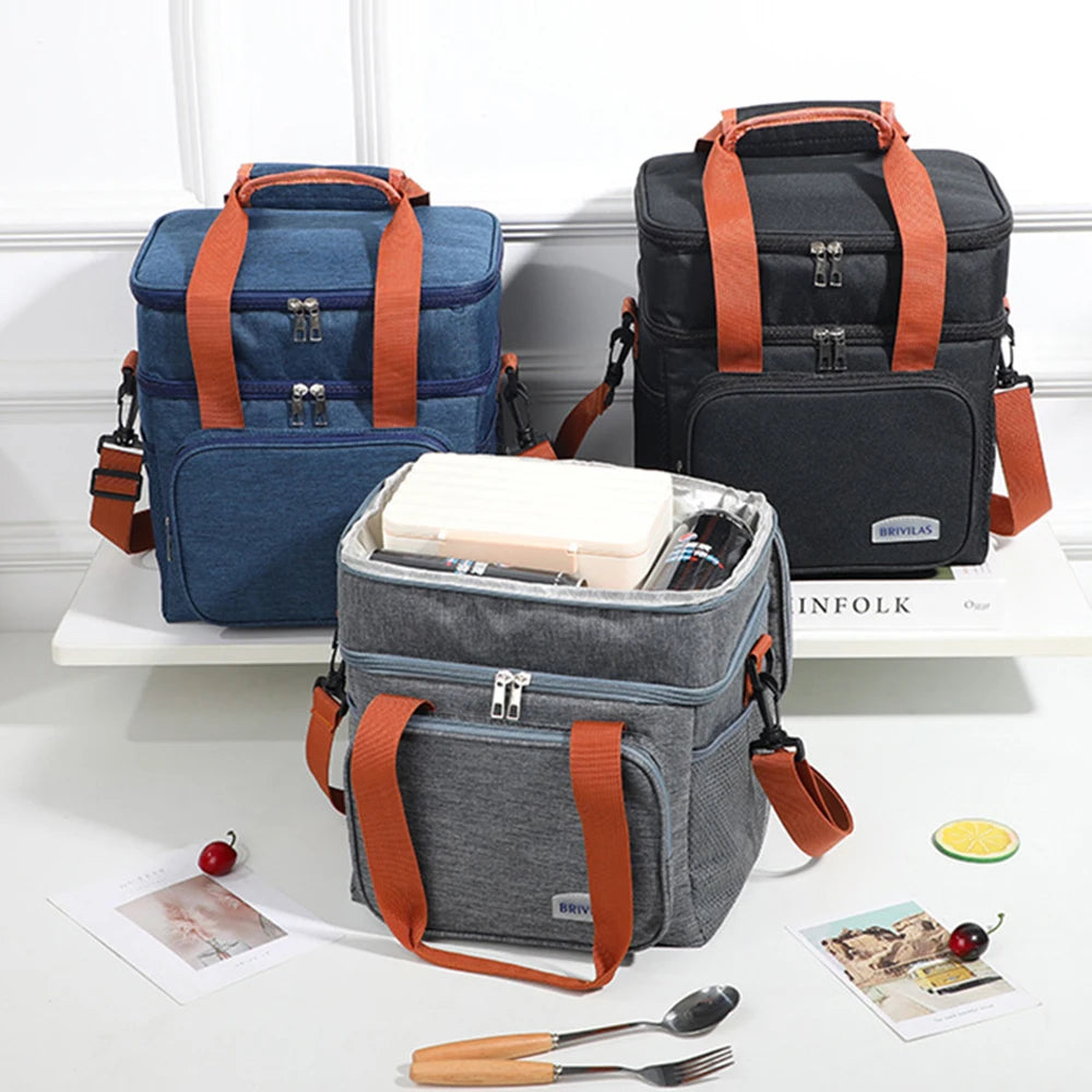 Crossbody Insulated Lunch Bag With Large Capacity Waterproof - Smarsty