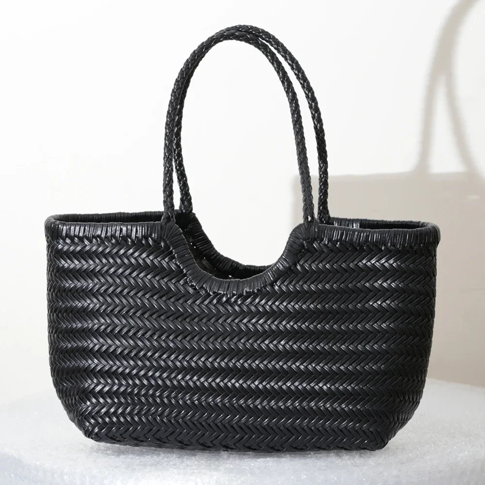 Genuine Leather Tote Bag For Women With Crossbody Strap - Smarsty