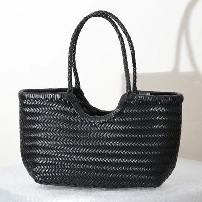 Genuine Leather Tote Bag For Women With Crossbody Strap - Smarsty