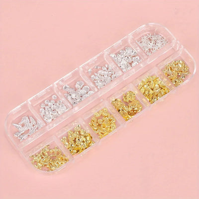 Metal Summer Ocean Nail Charms Set with Starfish and Shell - Smarsty