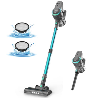 YISORA N300 Cordless Upright Vacuum Cleaner, 20Kpa Ultra Lightweight Stick Vacuum for Carpet, Hard Floor, Car, Pet Hair - Smarsty