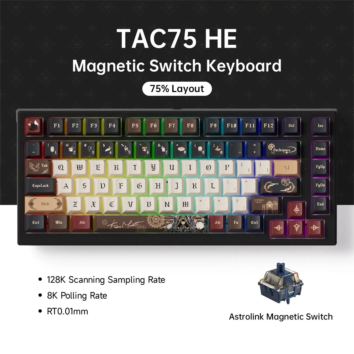 75 Percent Keyboard With Magnetic Switch For Gaming