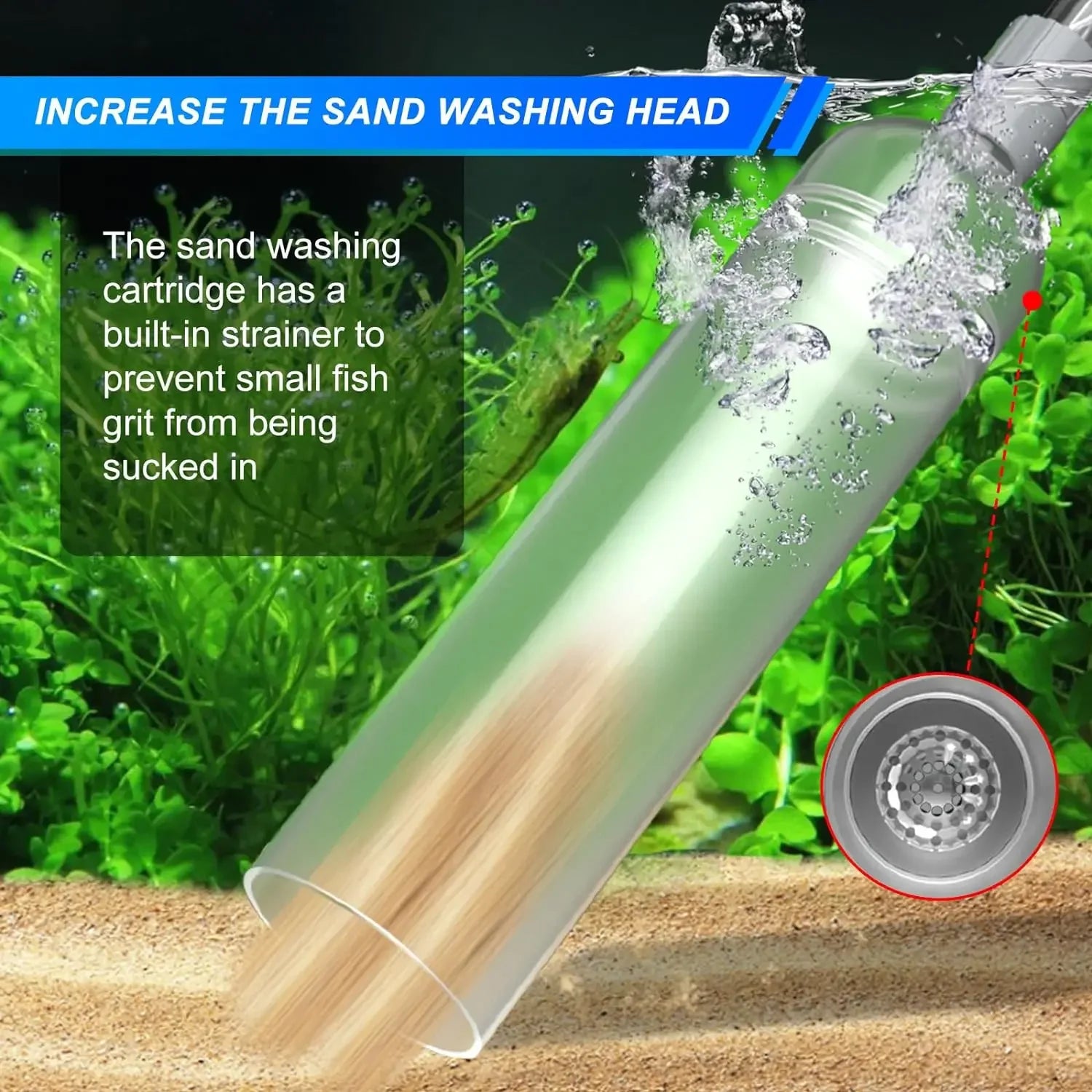 Siphon Pump with Filter Nozzle Fish Tank Water Changer Air Pump Cleaning Accessorie Handheld Aquarium Gravel Cleaner Vacuum Tool - Smarsty
