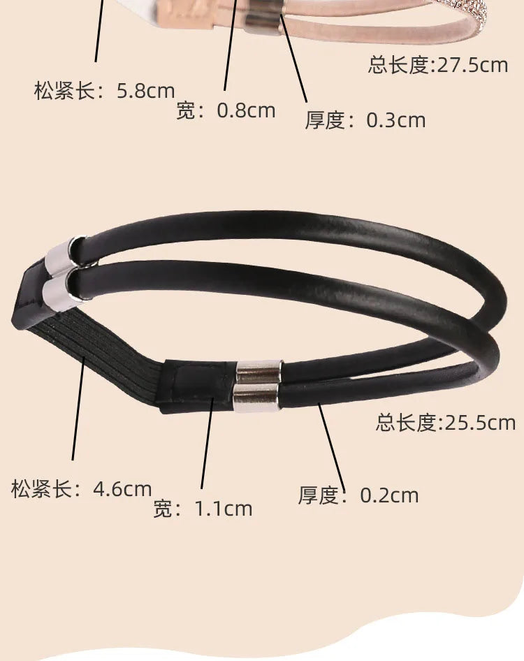 High Heels Shoes Band Anti-loose for Women Diamond Shoelaces Anti-drop Heel Straps Belt Drill Elastic Fixing Belts Rhinestone - Smarsty