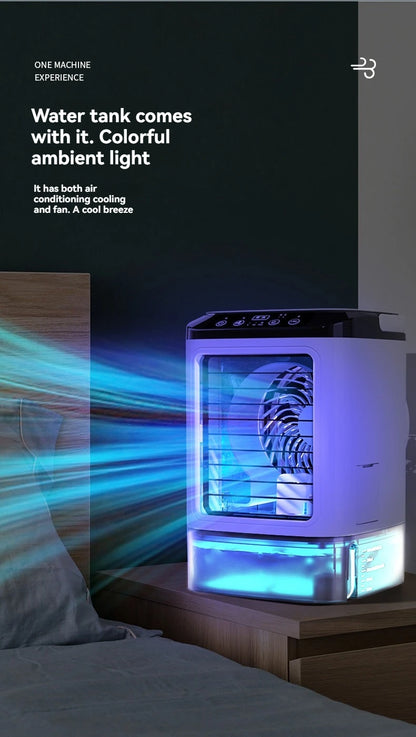 900ML USB Mini Humidifier Desk Fan with Night Light - Smarsty