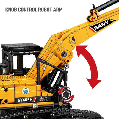 SEMBO BLOCK 1022pcs Excavator Models Building Blocks MOC City Construction Engineering Vehicle Bricks Educational Toys Boys Gift - Smarsty