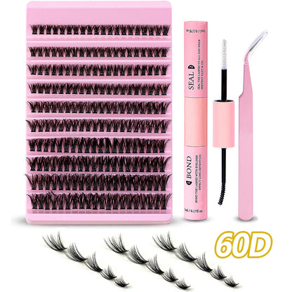 DIY Eyelash Extension Kit with 200 Individual Clusters - Smarsty