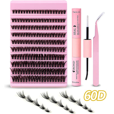 DIY Eyelash Extension Kit with 200pcs D Curl Clusters - Smarsty