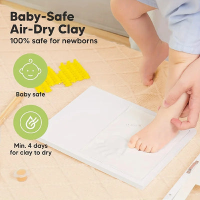 Baby Hand And Footprint Photo Frame Kit Keepsake Memories - Smarsty