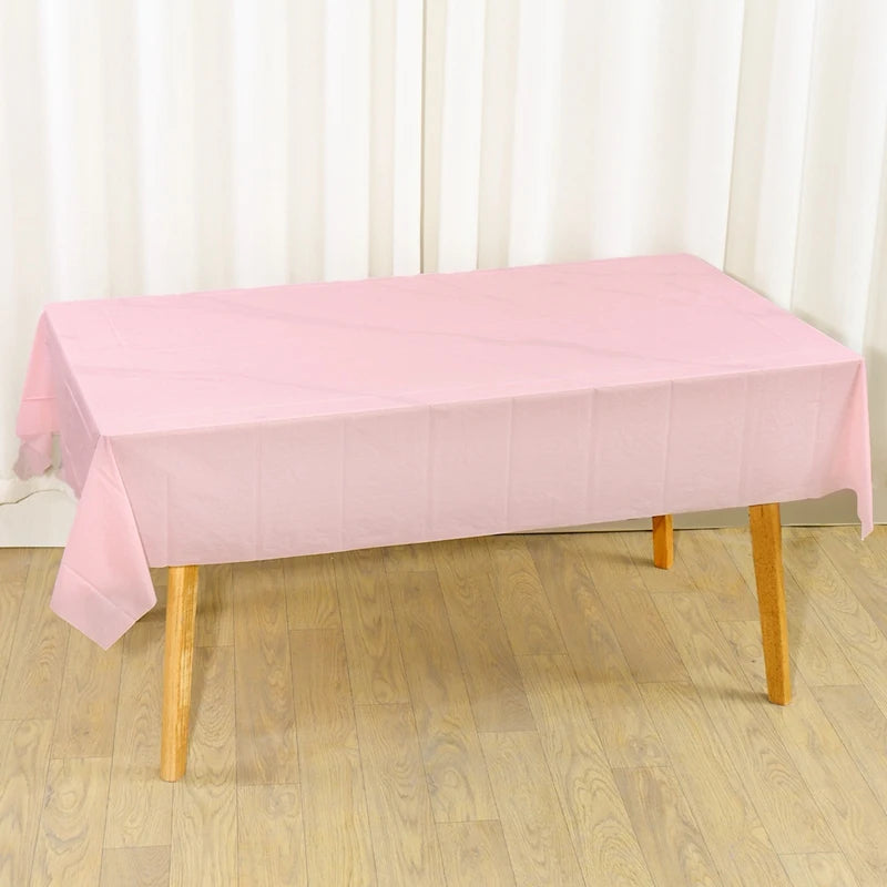 Multi Solid Color Disposable Plastic Tablecloth for Events - Smarsty
