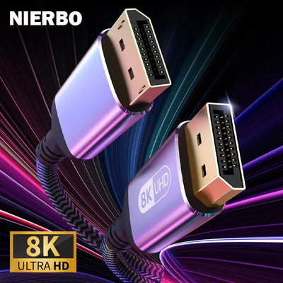 NIERBO 8K DisplayPort Cable High Speed Braided 1.4 - Smarsty