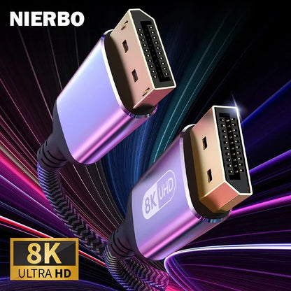 NIERBO 8K DisplayPort Cable High Speed Braided 1.4 - Smarsty