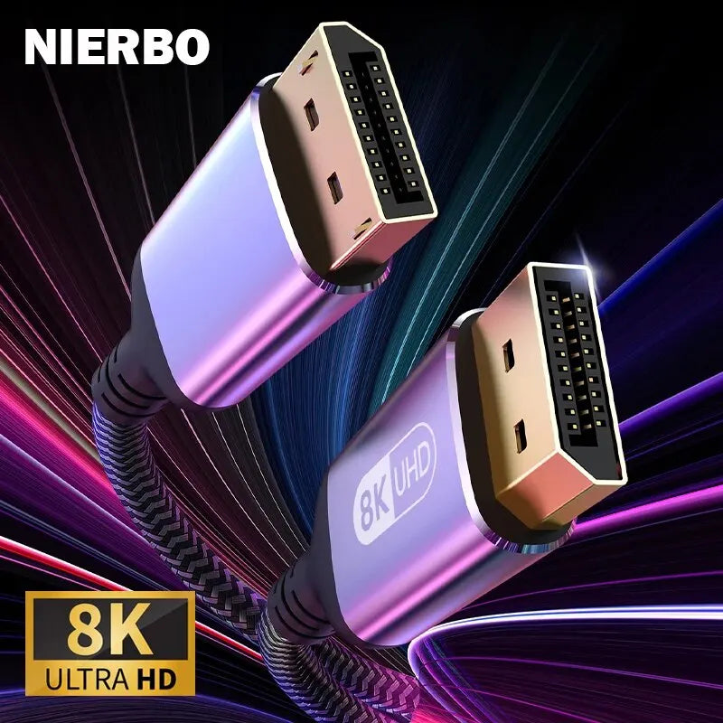 NIERBO 8K DisplayPort Cable High Speed Braided 1.4 - Smarsty