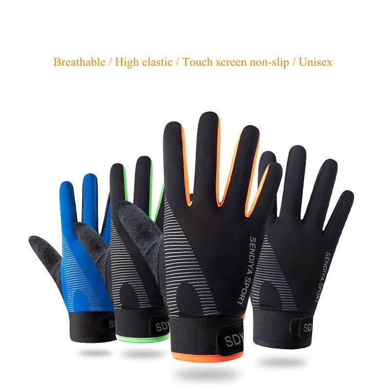 Men Full Finger Cycling Gloves Touch Screen Outdoor Sports - Smarsty