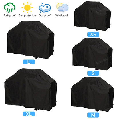 Black Waterproof BBQ Grill Cover for All Seasons - Smarsty