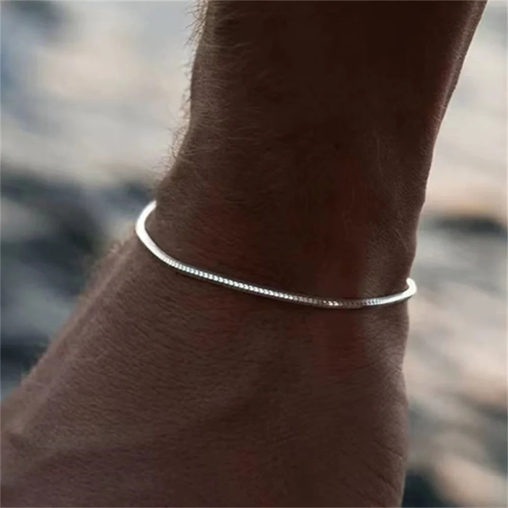 Trendy Stainless Steel Snake Bone Chain Bracelet - Smarsty