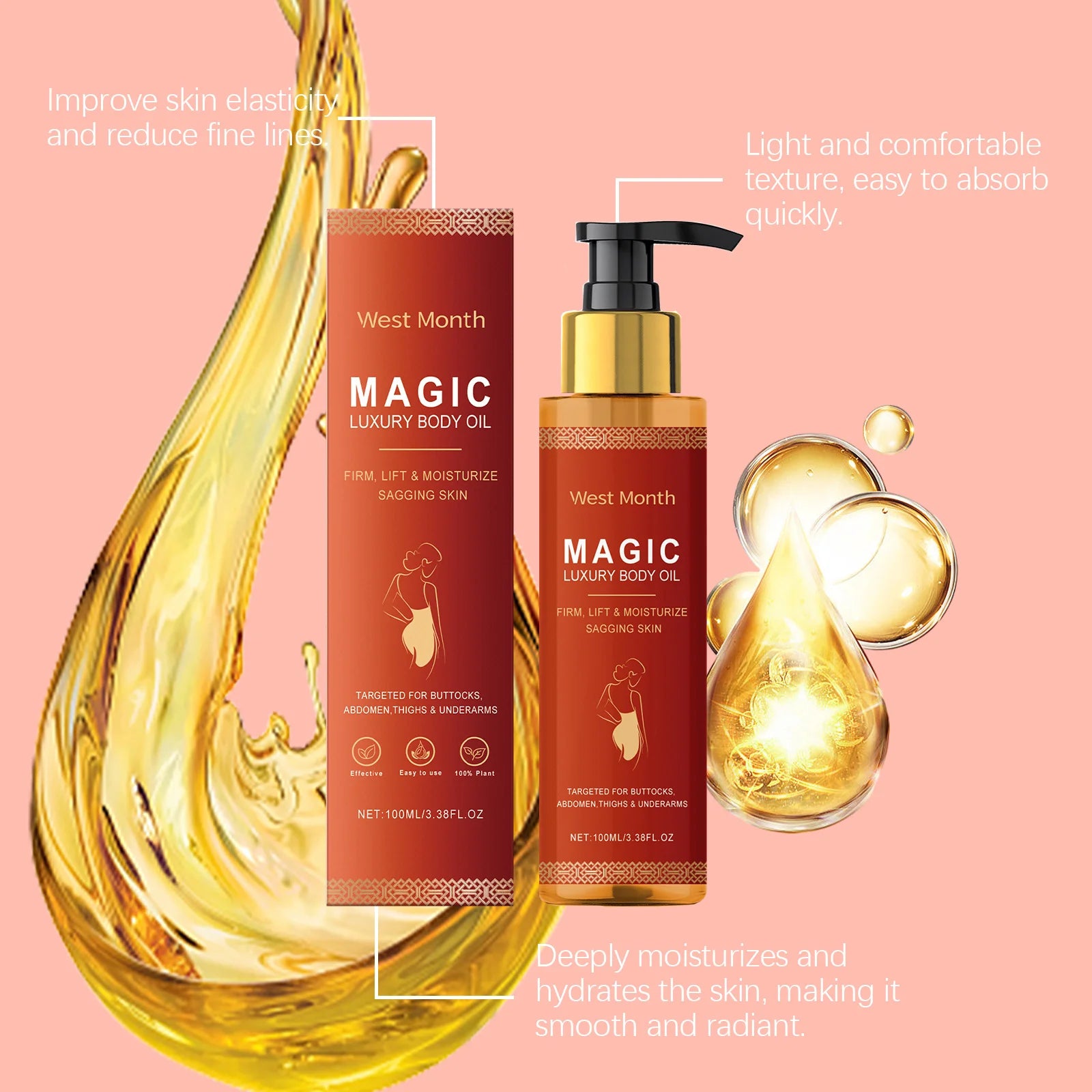 Luxury Body Oil for Deep Moisturizing and Firming Skin - Smarsty