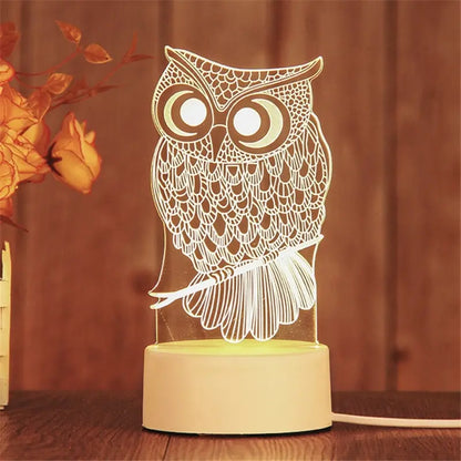 Creative LED Acrylic Night Light for Bedroom Decor - Smarsty
