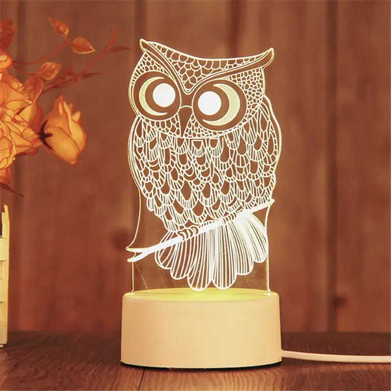 Creative LED Acrylic Night Light for Bedroom Decor - Smarsty