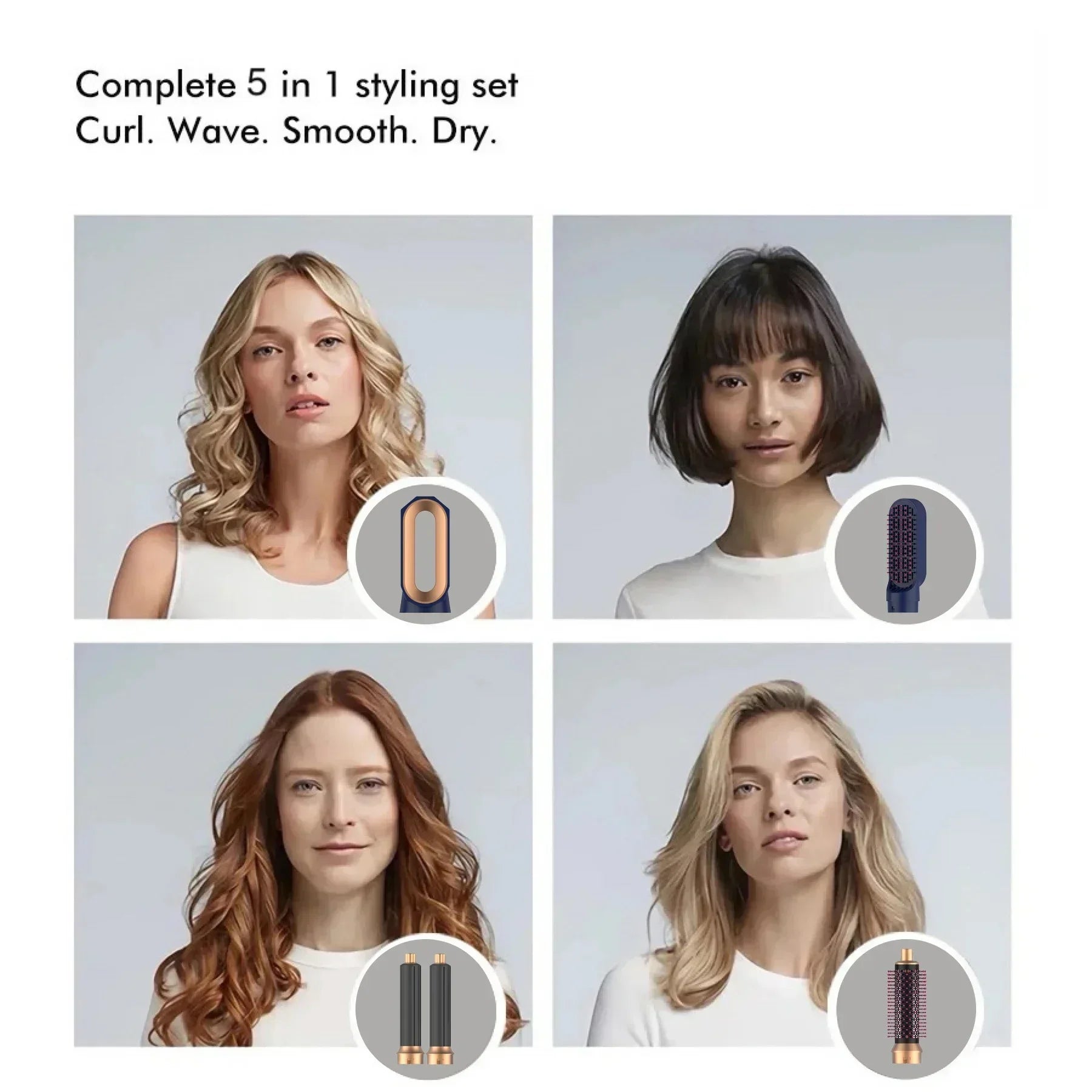 5 In 1 Multi Hair Straightener And Styler Dryer - Smarsty