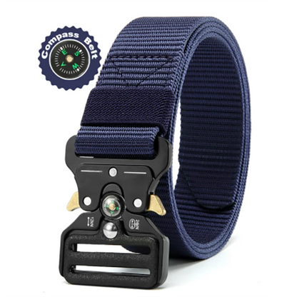 Men's Multi Function Tactical Canvas Belt with Compass - Smarsty