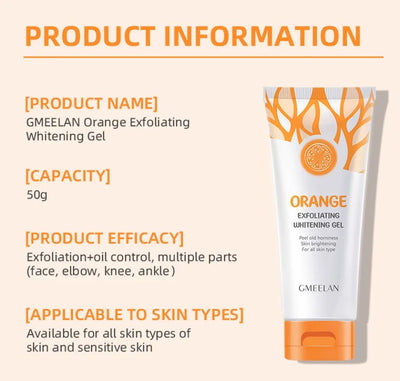 Orange Exfoliating Gel Dead Spot Remover Brighten Peeling 50g Gentle Repair Scrub Whiten Hydrating Moisturizer Korean Skin Care - Smarsty