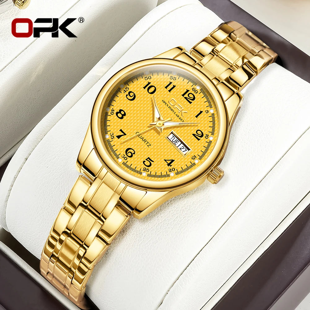 Luxury Waterproof Quartz Watch For Women Stainless Steel Strap - Smarsty