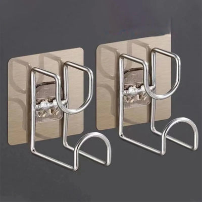 1/2/4/6Pcs Stainless Steel Washbasin Hook Multifunction Punch-free Kitchen Bathroom Rack Basin Storage Rack Towel Hanging Holder - Smarsty