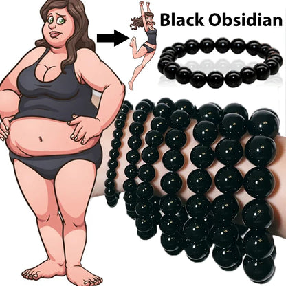 Black Obsidian Bracelet for Blood Circulation and Weight Loss - Smarsty