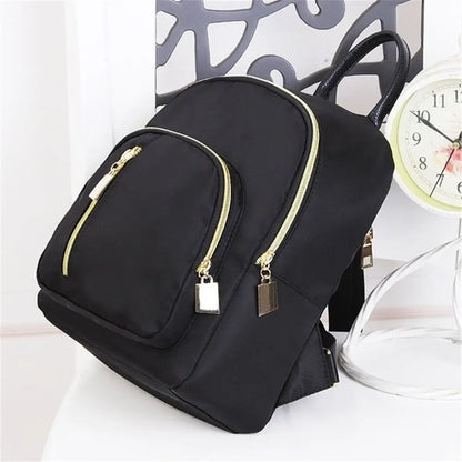 Women's Multi-Function Fashion Girl Oxford Daypack Travel Cute Mini Backpack Men Shoulder Bag Black Purse Hot - Smarsty