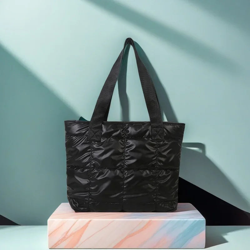 Fashion Ladies Tote Bag Large Capacity Padded Quilted - Smarsty