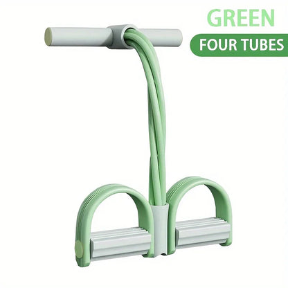 Multifunction Tension Rope 6-Tube Elastic Yoga Pedal Puller Resistance Band Tension Rope for Leg Stretching Slimming Training