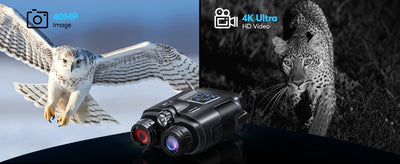 4K Night Vision Binoculars 3inch Screen 8X Digital Zoom With Tactical Light 5000mAh Rechargeable Infrared Vision Night Goggle - Smarsty